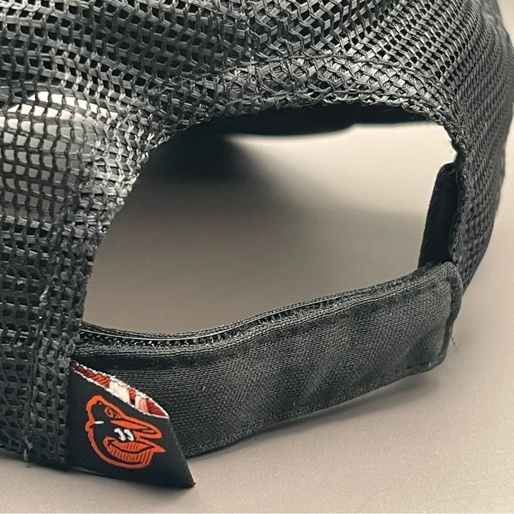 Toddler Baltimore Orioles New Era White/Black Painted A-Frame 9FORTY Trucker Adj